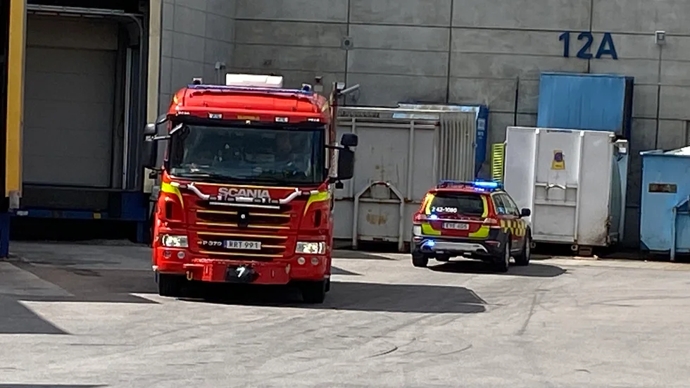 Räddningstjänsten ryckte ut för att undersöka vad som orsakade brandlarmet i Mirum galleria.