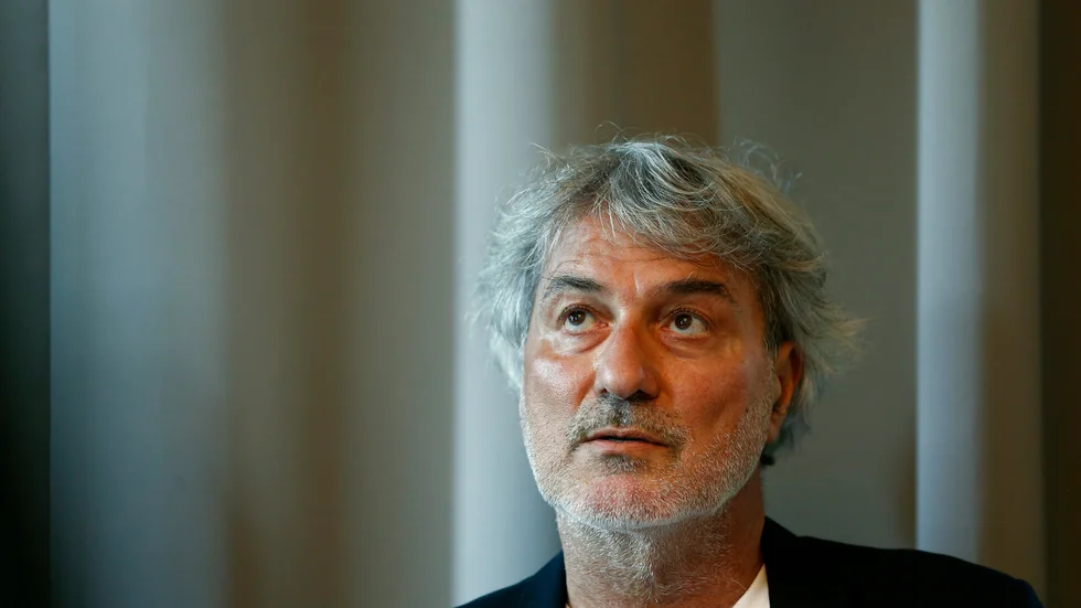 Kirurgen Paolo Macchiarini vid en presskonferens efter att Svea hovrätt meddelat sin dom i junil. Arkivbild.