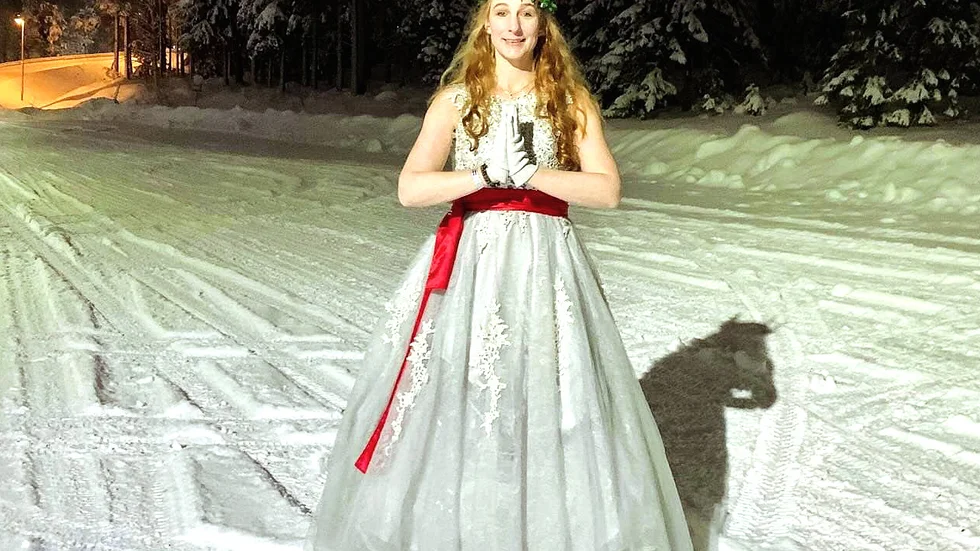 Helene Geelnard lussade i Ormbergsbacken.
