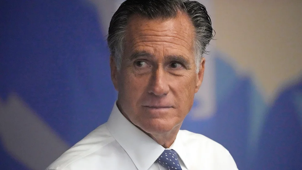 Utah-senatorn och republikanen Mitt Romney tillkännager att han inte kommer att ställa upp i nästa års senatval. Arkivbild från 23 augusti 2023.