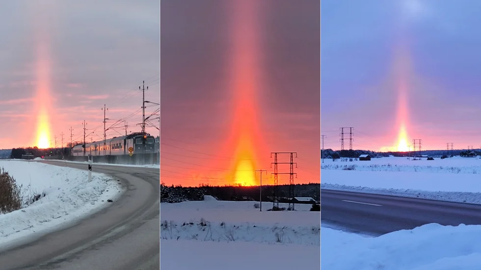 Ulf Haglöf tog dessa bilder runt 08 på trettondagsmorgonen, mellan Kuggebro och Danelid. 