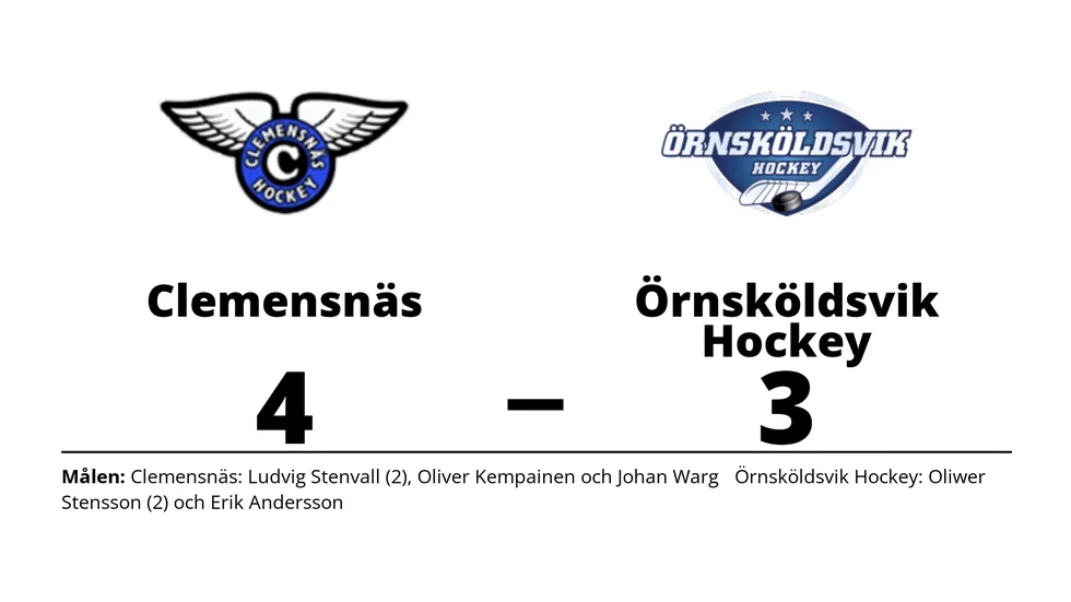 Clemensnäs HC vann mot Örnsköldsvik Hockey