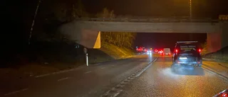 Kollision på väg 55 orsakade långa köer