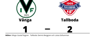 Gustaf Nygrens mål räckte när Vånga föll mot Tallboda
