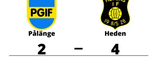 Heden vann mot Pålänge på bortaplan