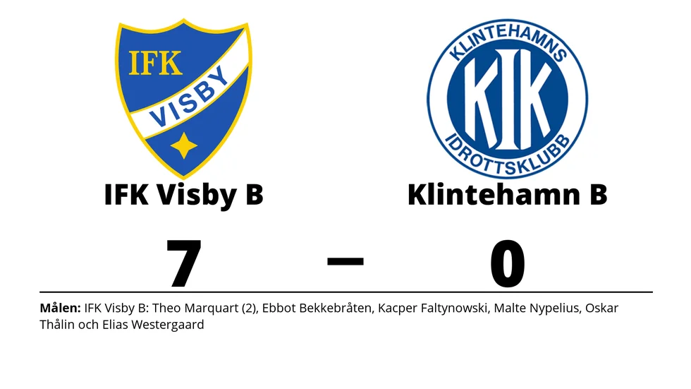 IFK Visby B vann mot Klintehamns IK B