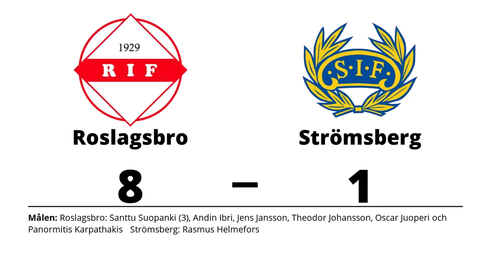 Roslagsbro IF vann mot Strömsbergs IF