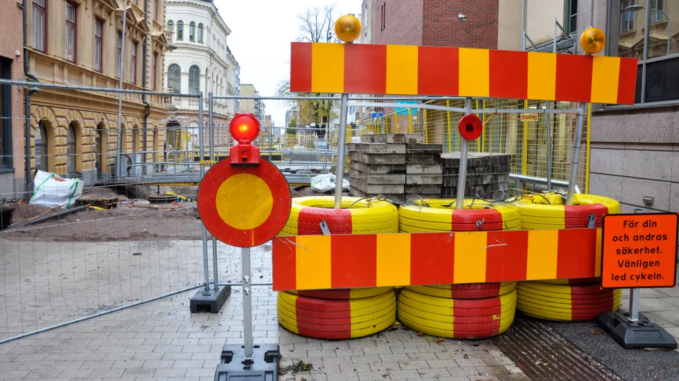 Delar av Dragarbrunnsgatan har varit avstängd under olika perioder.