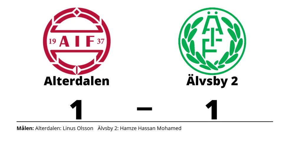 Alterdalens IF spelade lika mot Älvsby IF 2