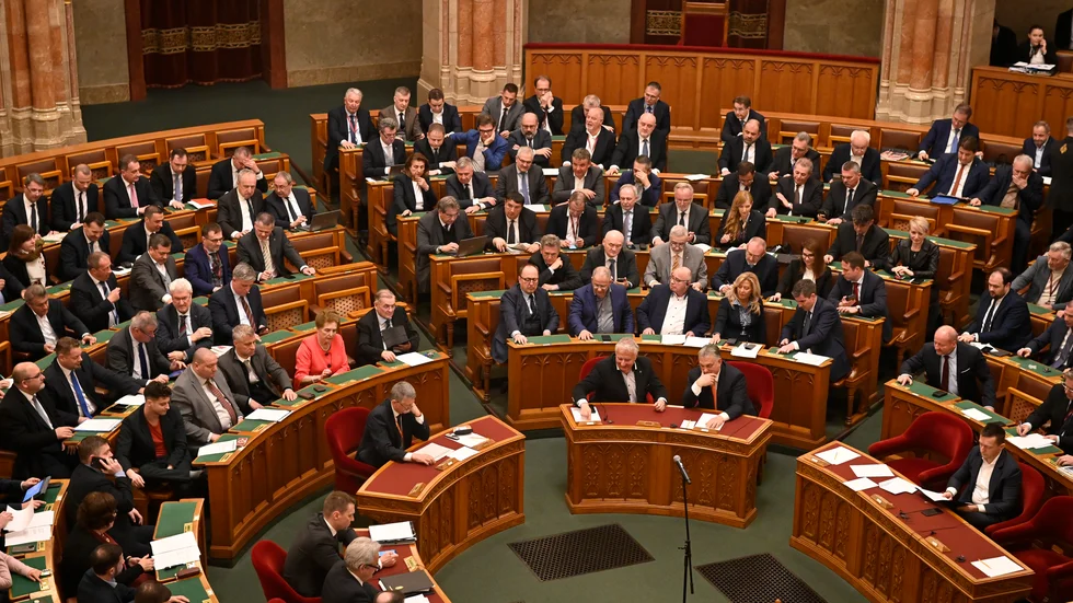 Arkivbild från Ungerns parlament.