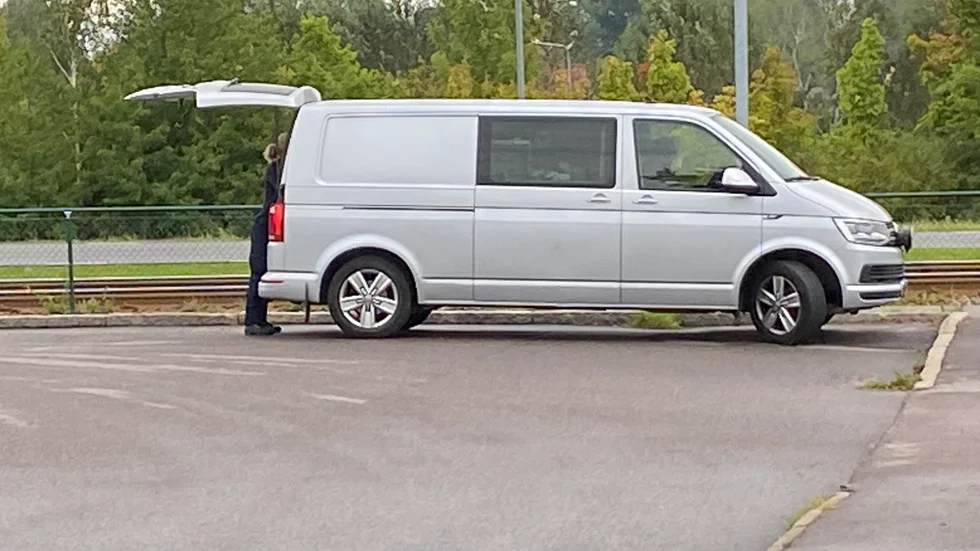 Polis på plats i Atrium.