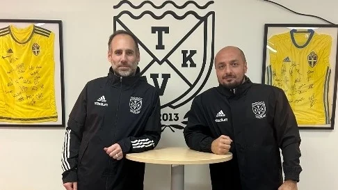 Stefan Aletorn och Edis Ahmetovic, TVSK:s nya tränarduo.