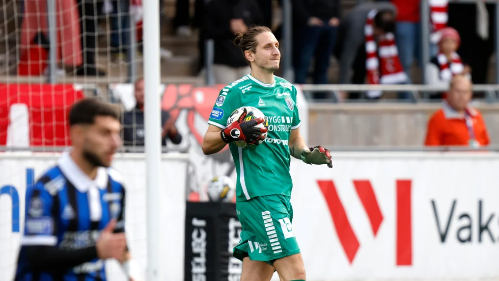 Sirius målvakt David Mitov Nilsson. Arkivbild.
