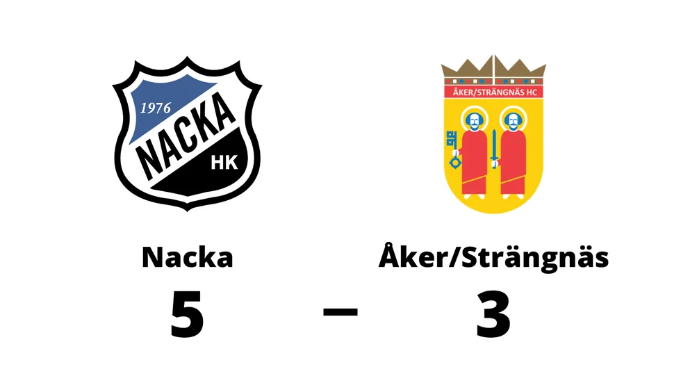 Nacka HK vann mot Åker/Strängnäs HC