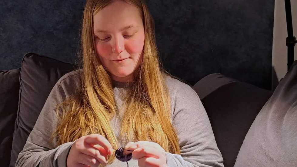 
Frida Gabrielssons intresse för virkning ger henne möjlighet att slappna av och vara kreativ. 
