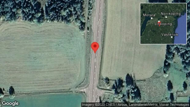 En personbil i trafikolycka