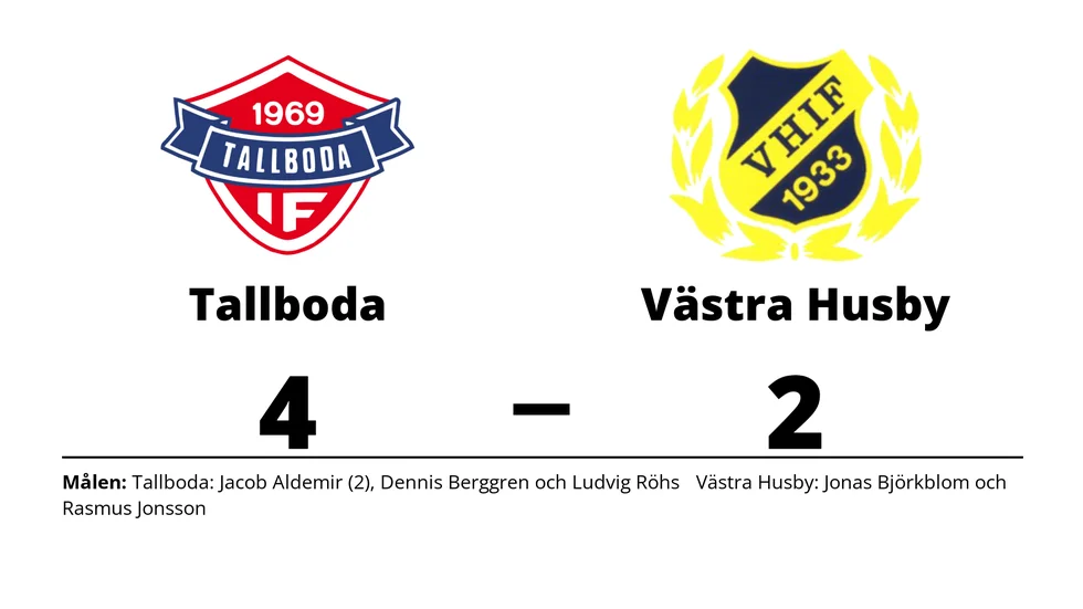 Tallboda IF vann mot Västra Husby IF