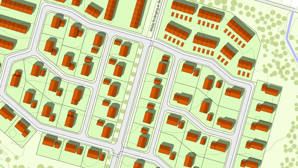 Så planeras villor och radhus byggas.