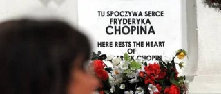 Chopins hjärta stannar i sin konjak