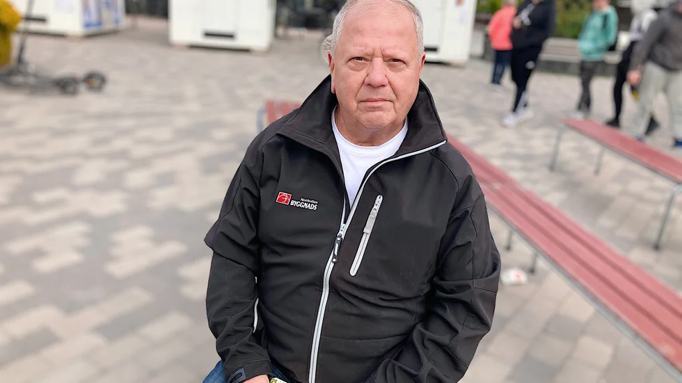 Glenn Blom, ordförande i Byggnads, blev uppringd av H 2 Green Steel. "Vi ska få en plats eller kontor på byggarbetsplatsen vilket är bra."