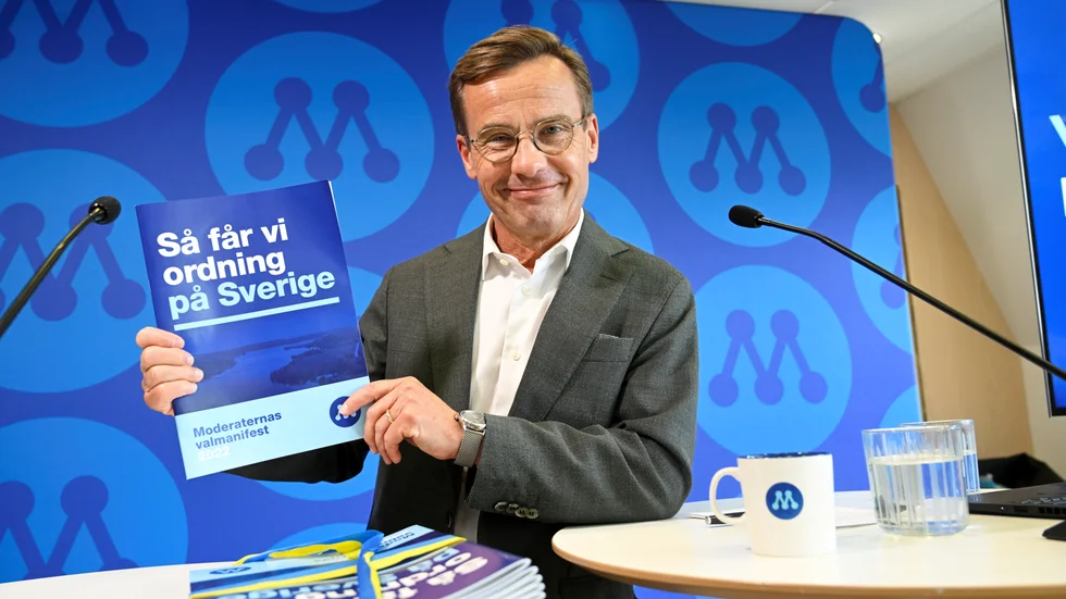 Moderaternas partiledare Ulf Kristersson presenterade partiets valmanifest vid en pressträff på partikansliet häromdagen. Ledarskribenten menar att partiet är det bäst lämpade att leda Sverige de kommande fyra åren.