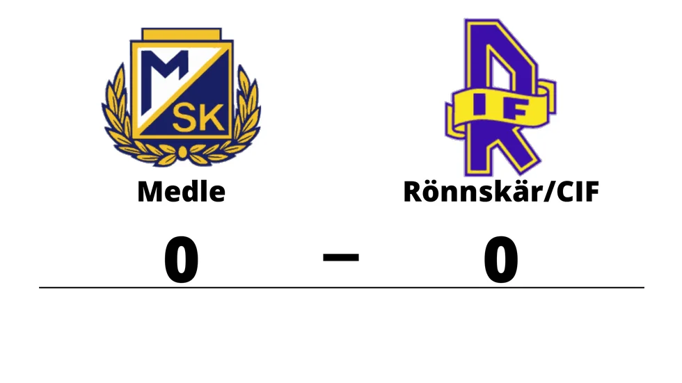 Medle SK spelade lika mot Rönnskär Railcare IF/ CIF