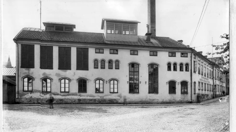 Mordplats. Här vid Centralbryggeriet vid Spötorget i Västervik mördades Gustava Sandberg och hennes piga Carin Svensson en oktobernatt 1861.