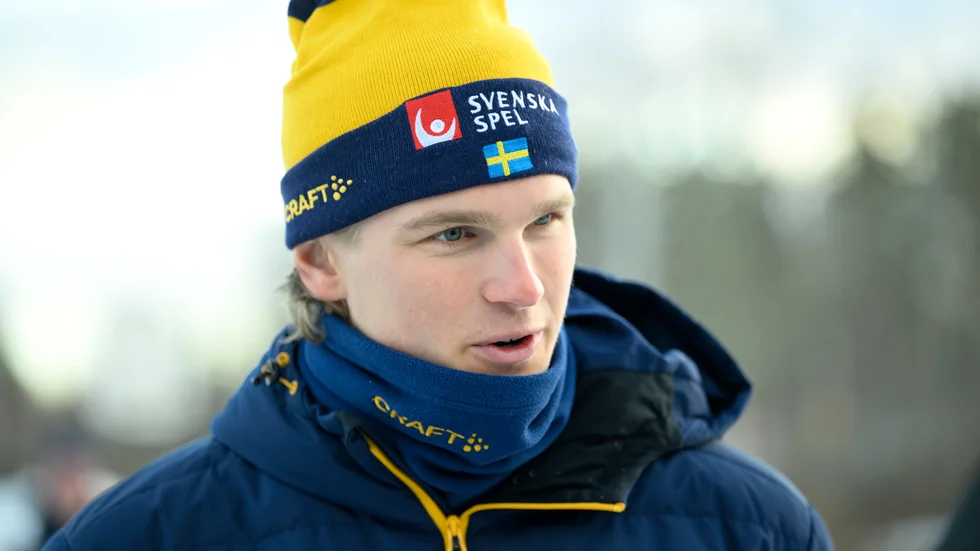 Svenska sprinthoppet Edvin Anger är beredd på norska burop under skid-VM i Trondheim. Arkivbild.