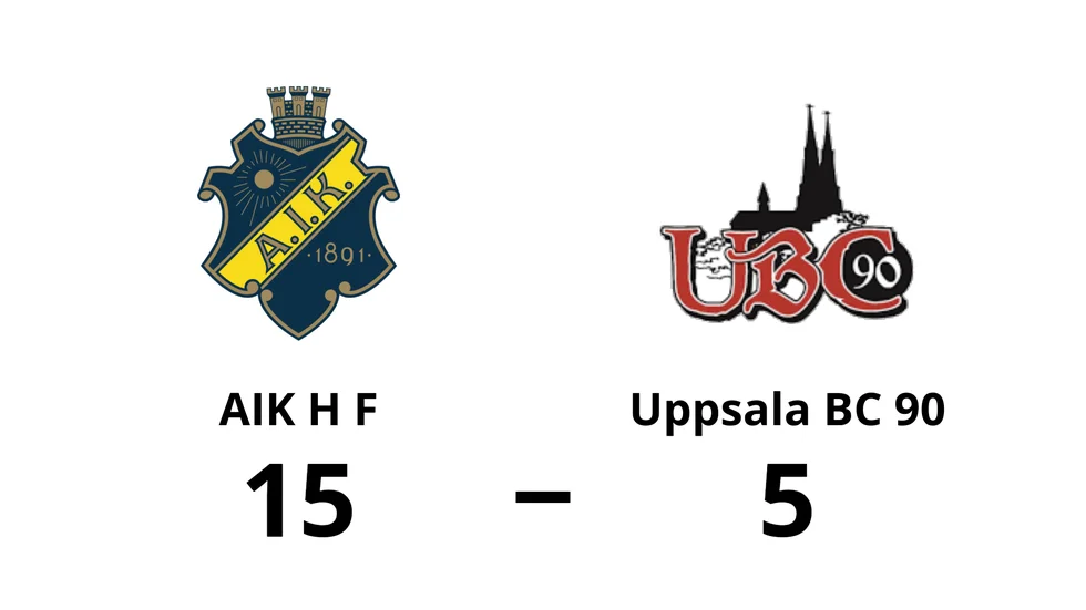 AIK BK HF vann mot Uppsala BC 90