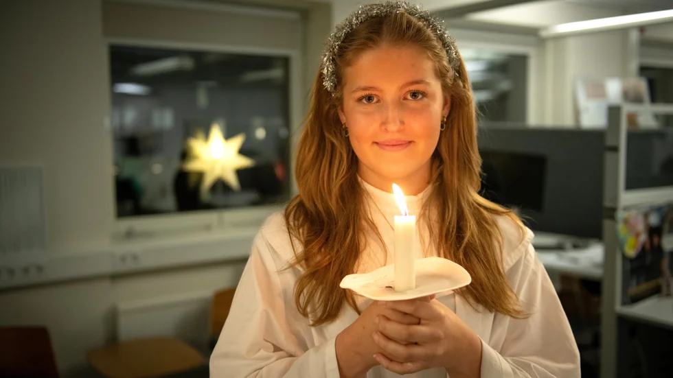 Klara Hellgren, 15 år, är årets lucia i Skellefteå.