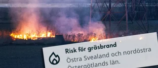 Snö igår – risk för gräsbrand idag