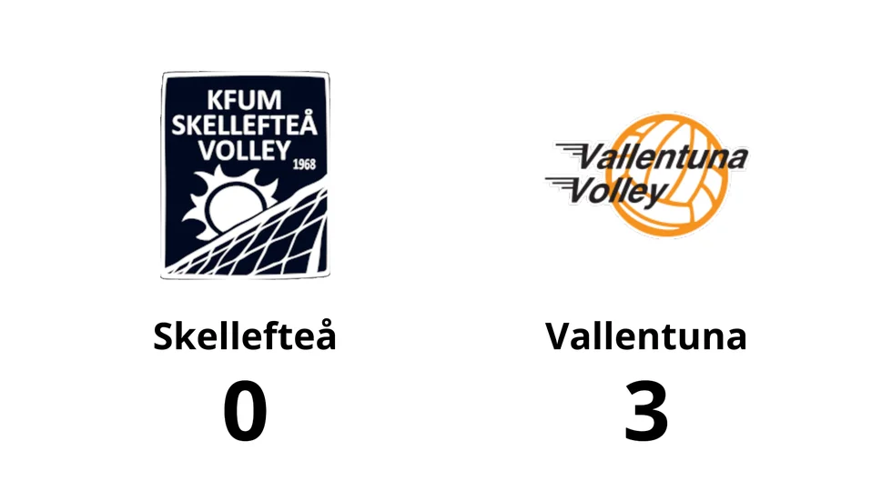 KFUM Skellefteå Volley förlorade mot Vallentuna