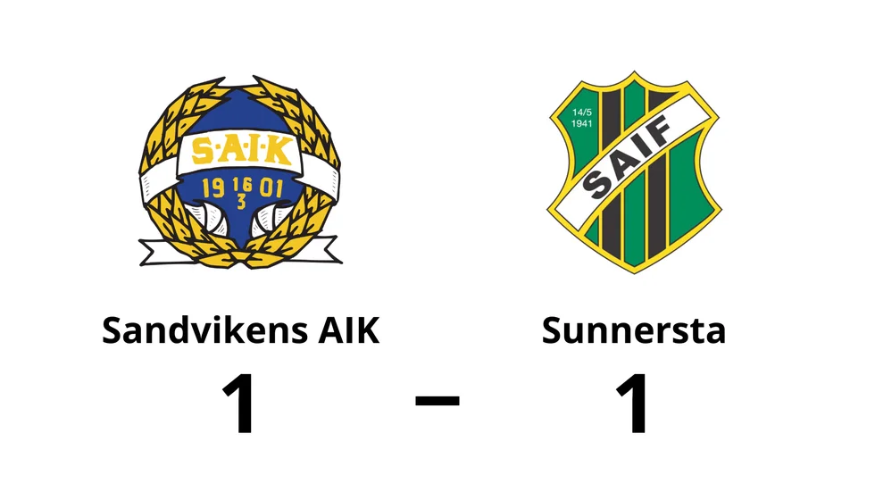 Sandvikens AIK FK spelade lika mot Sunnersta AIF