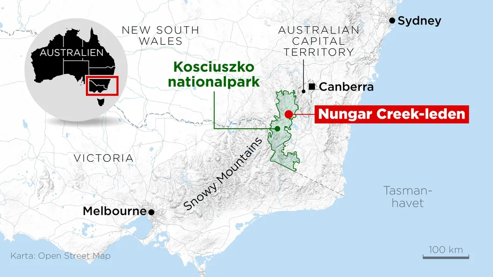 Efter att ha varit försvunnen i drygt en vecka har en svensk-australisk kvinna hittats vid liv i Kosciuszko nationalpark, längs med den så kallade Nungar Creek-leden, sydväst om Canberra.