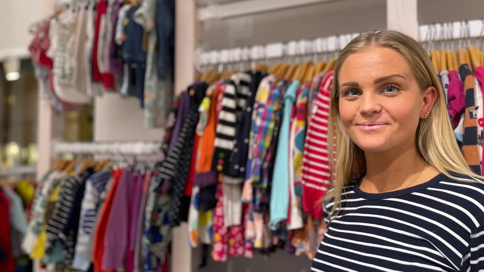 "Alla våra butiker har second hand", säger Johanna Naesström, butikschef, Polarn O. Pyret