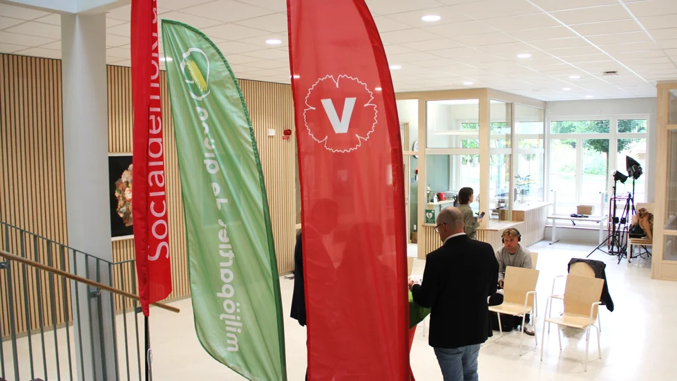 Bild från september när S, V, MP presenterade budget för 2025.
