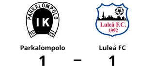 Luleå FC fixade en poäng mot Parkalompolo