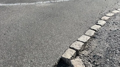 Lossnad kantsten i Världsarvet.