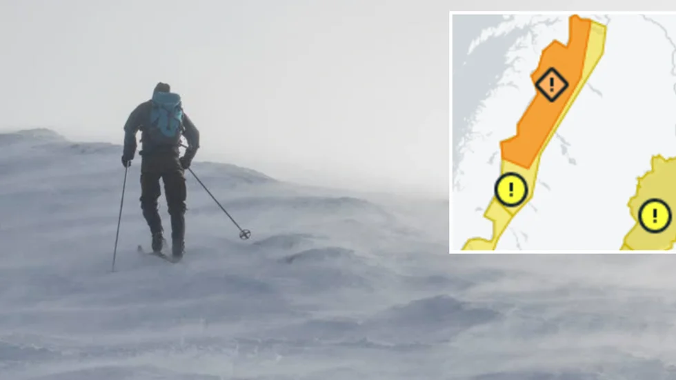 Orange varning gäller under onsdagen för fjällkedjan.