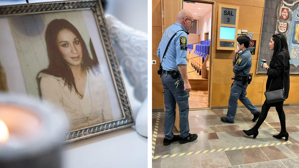 Kammaråklagare Gabriella Ergül på väg i in rättssalen under rättegången mot 34-åringen som åtalats för mordet på Nora. 
