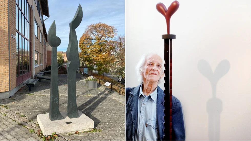 Bo Englund skapade bland annat bronsskulpturen Dialog framför Strängnäs kommunhus i mitten av 1990-talet. Skulpturen och byggnaden är i princip jämngamla. Bilden till höger är tagen på Ebelingmuseet som konstnären hade ett kontinuerligt samarbete med.