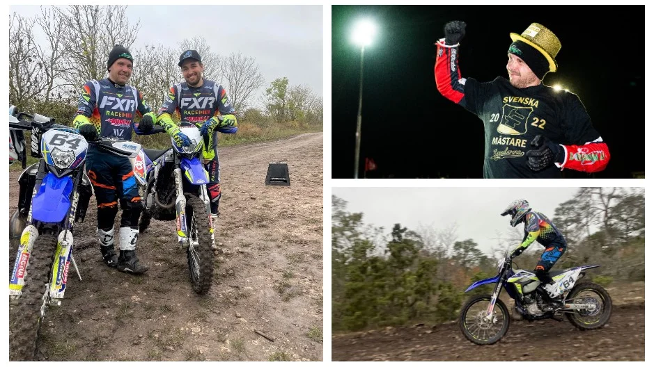 Smedernas mästarkapten Michael Jepsen Jensen och Richard Alun på Gotland inför lördagens utmaning.