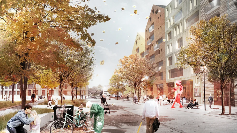 Efter att Tessinskolan rivits ska här bli ett bostadsområde, med plats för 600 bostäder.
