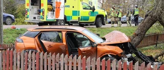 Personbil körde in i träd      