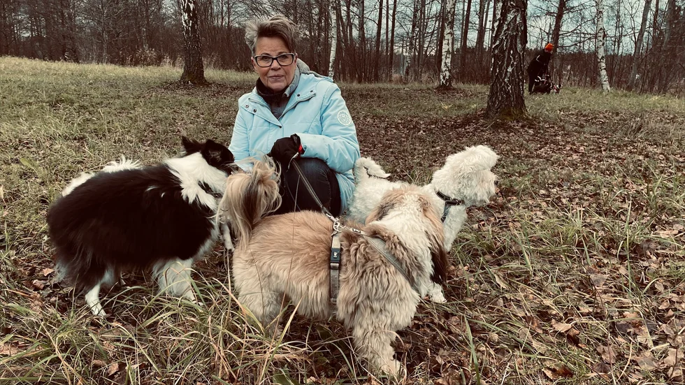 Marianne Westin driver ett hunddagis i Skutskär. Hennes egna hundar ville inte äta i samband med tisdagsmorgonens jordskalv.