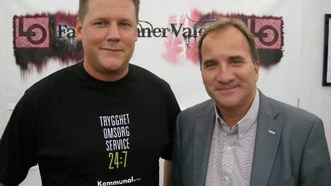Tobias Baudin, LO:s vice ordförande, backar upp Stefan Löven inför valet 2014.