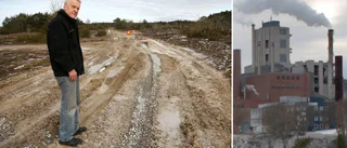 Avfall från Cementa har plöjts ner i väg vid Hästnäs