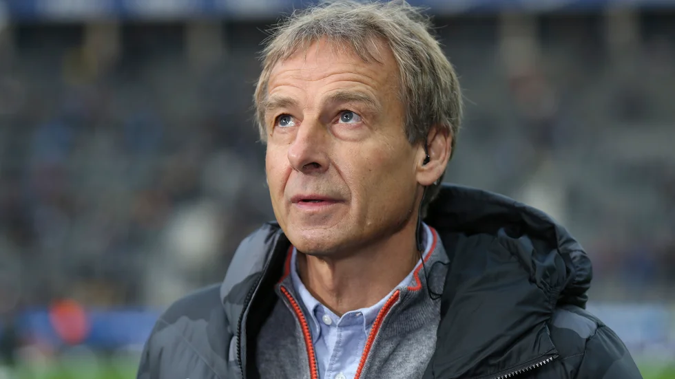 Jürgen Klinsmann under sin senaste tränarsejour, i Hertha Berlin. Arkivbild.