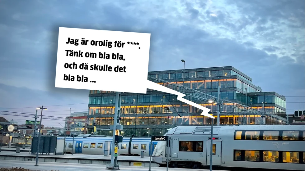 Nästa gång du pratar i telefon på tåget. Tänk på att i en liten stad som Uppsala har folk stora öron, skriver Fredrik Hardenborg.  