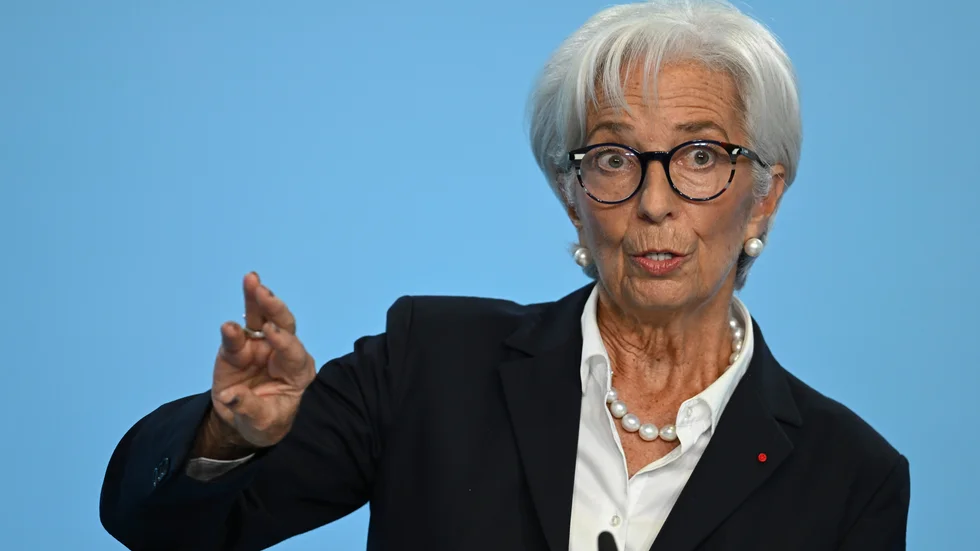 Något lägre inflation i stora euroländer som Tyskland och Spanien minskar på trycket på Euroepiska centralbanken (ECB) – med Christine Lagarde som chef – att fortsätta med stora räntehöjningar. Arkivbild.